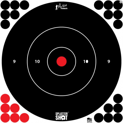 12B-WHTE-5PK - Proshot 12 SplatterShot &#x000000ae; White Bullseye Target - 5 Pack