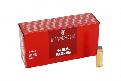 FI77210210 - Fiocchi 44Rem Mag 240gr Semi Jacket Soft Point Bullet par 50