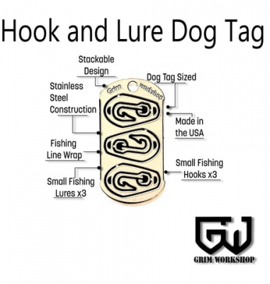 GRITAG007 - Grim Workshop Dog Tag set hamecons et leurres