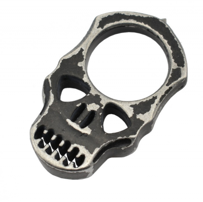 PASKNA- Maxknives PASKNA Poing américain Skull en aluminium noir antique