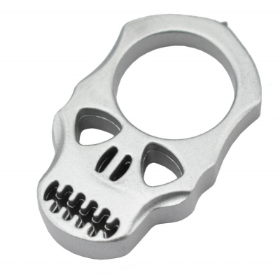 PASKS - Maxknives PASKS Poing américain Skull en aluminium silver