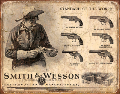 TSN1743 - Affiche Metallique Smith&Wesson