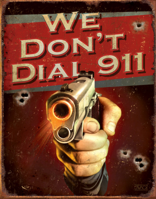 TSN1815 - Affiche Metallique Dont Call 911