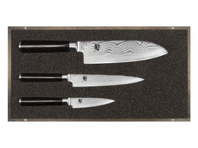 DMS.310 - Kai Japan Set de 3 couteaux de cuisine SHUN DAMAS INOX