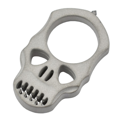 PASKAS - Maxknives PASKAS Poing américain Skull en aluminium finition sablé