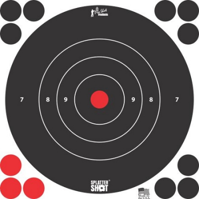 PS-8B-WHiTE-6PK Pro-Shot Splatter Shot 8 White Bullseye Target - 6 Pack