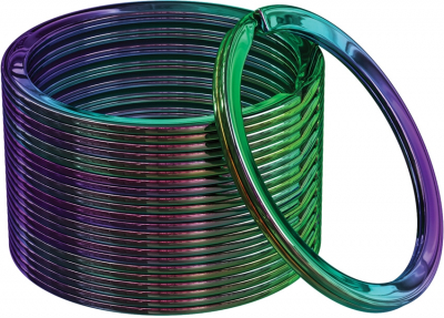 SIL001RNB - Silipac kit de 12 anneaux brisés PVD Rainbow