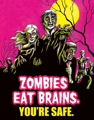 TSN1915 - Affiche Metallique Zombies eat brains